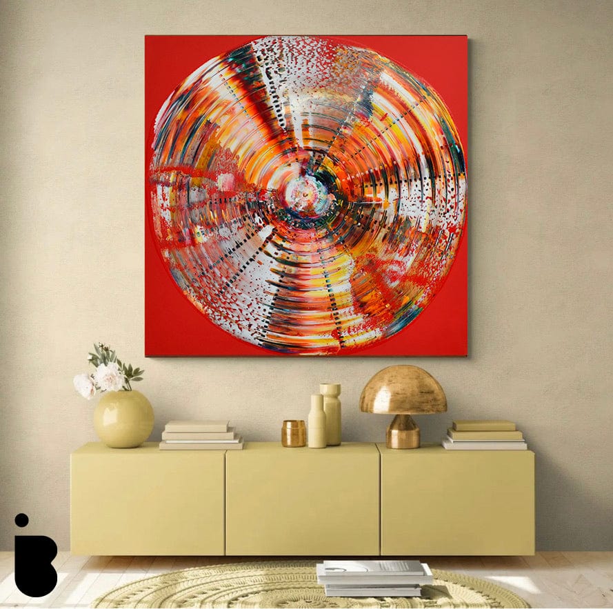 Isabelle Beaubien Oeuvre original - Peinture 42x42 L'été indien
