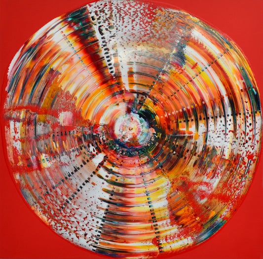 Isabelle Beaubien Oeuvre original - Peinture 42x42 L'été indien