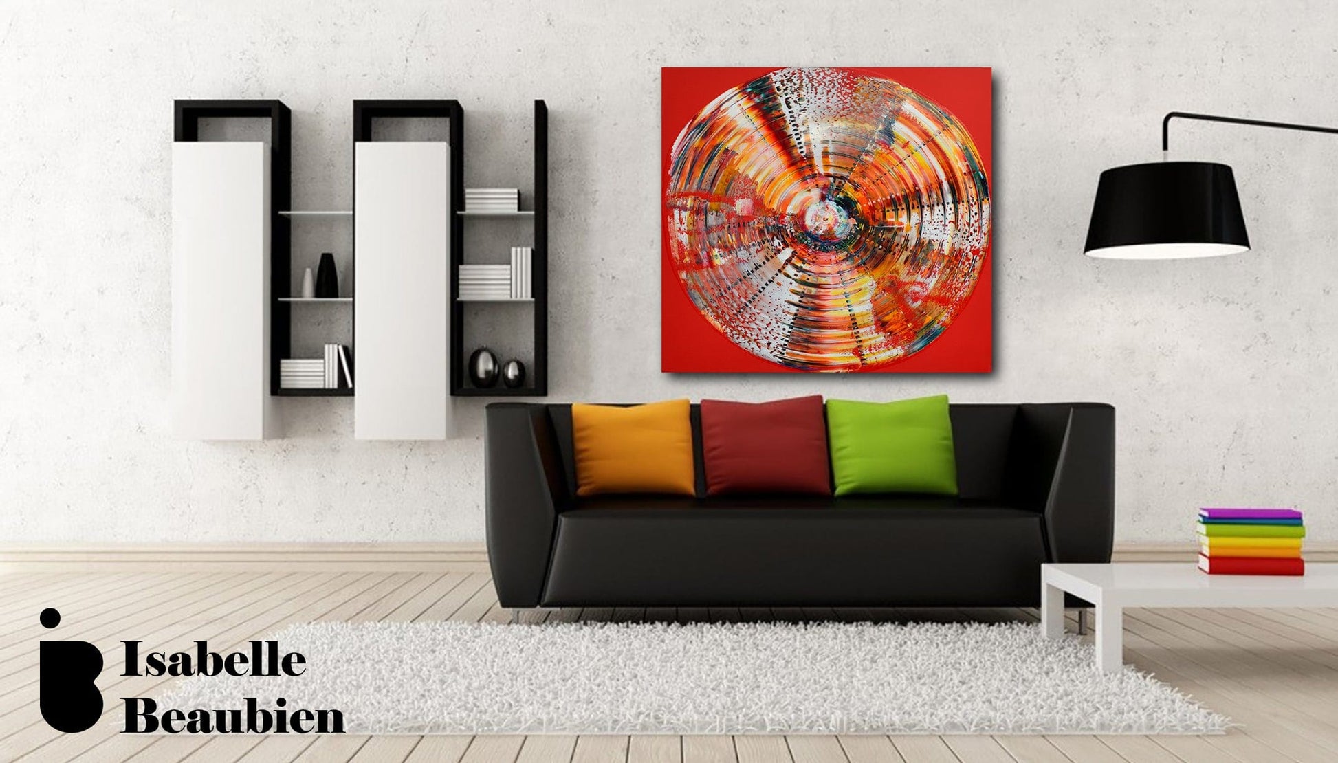 Isabelle Beaubien Oeuvre original - Peinture 42x42 L'été indien