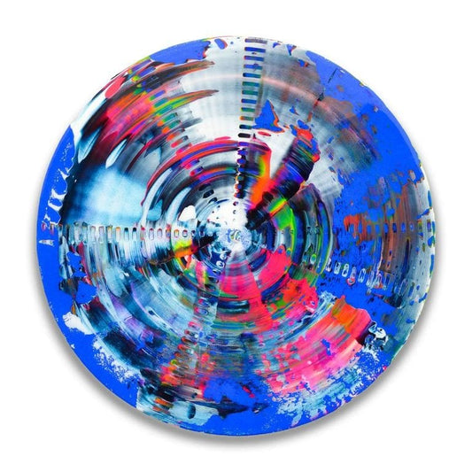 Isabelle Beaubien Oeuvre original - Peinture 12 (diam) Neon Moon