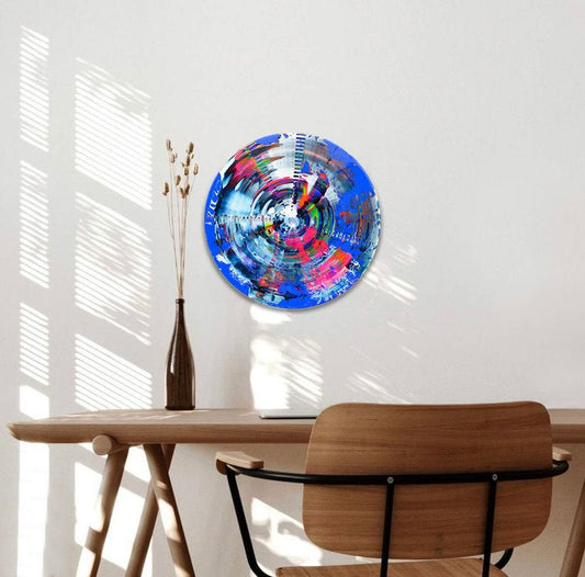 Isabelle Beaubien Oeuvre original - Peinture 12 (diam) Neon Moon