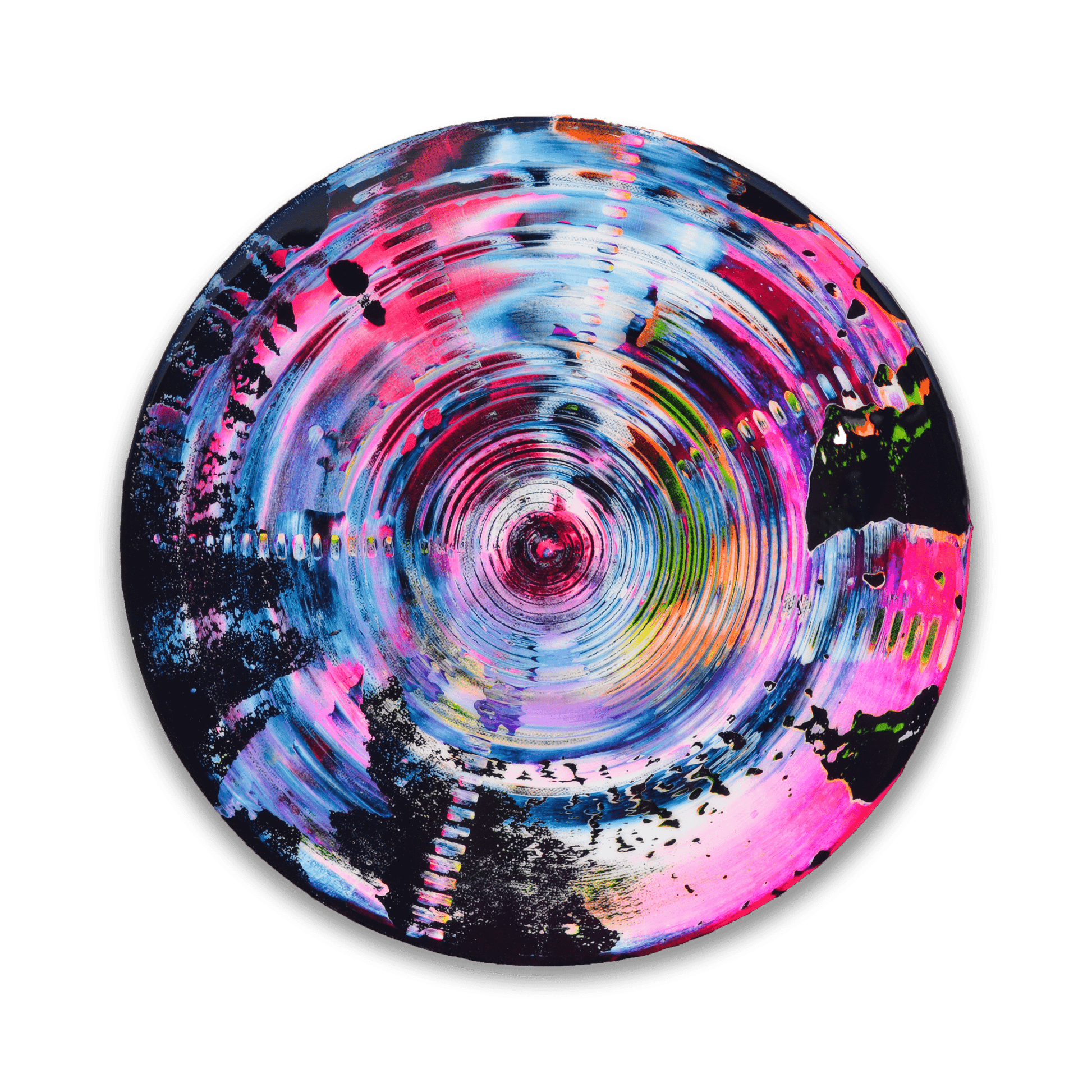 Isabelle Beaubien Oeuvre original - Peinture 12 (diam) Nuit de folie