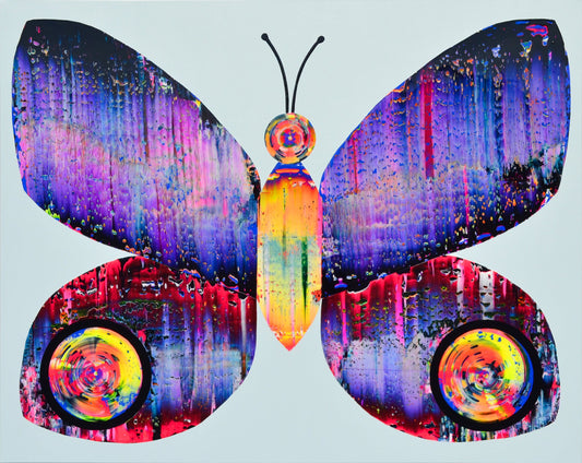 Isabelle Beaubien Oeuvre original - Peinture 48x60 Papillon