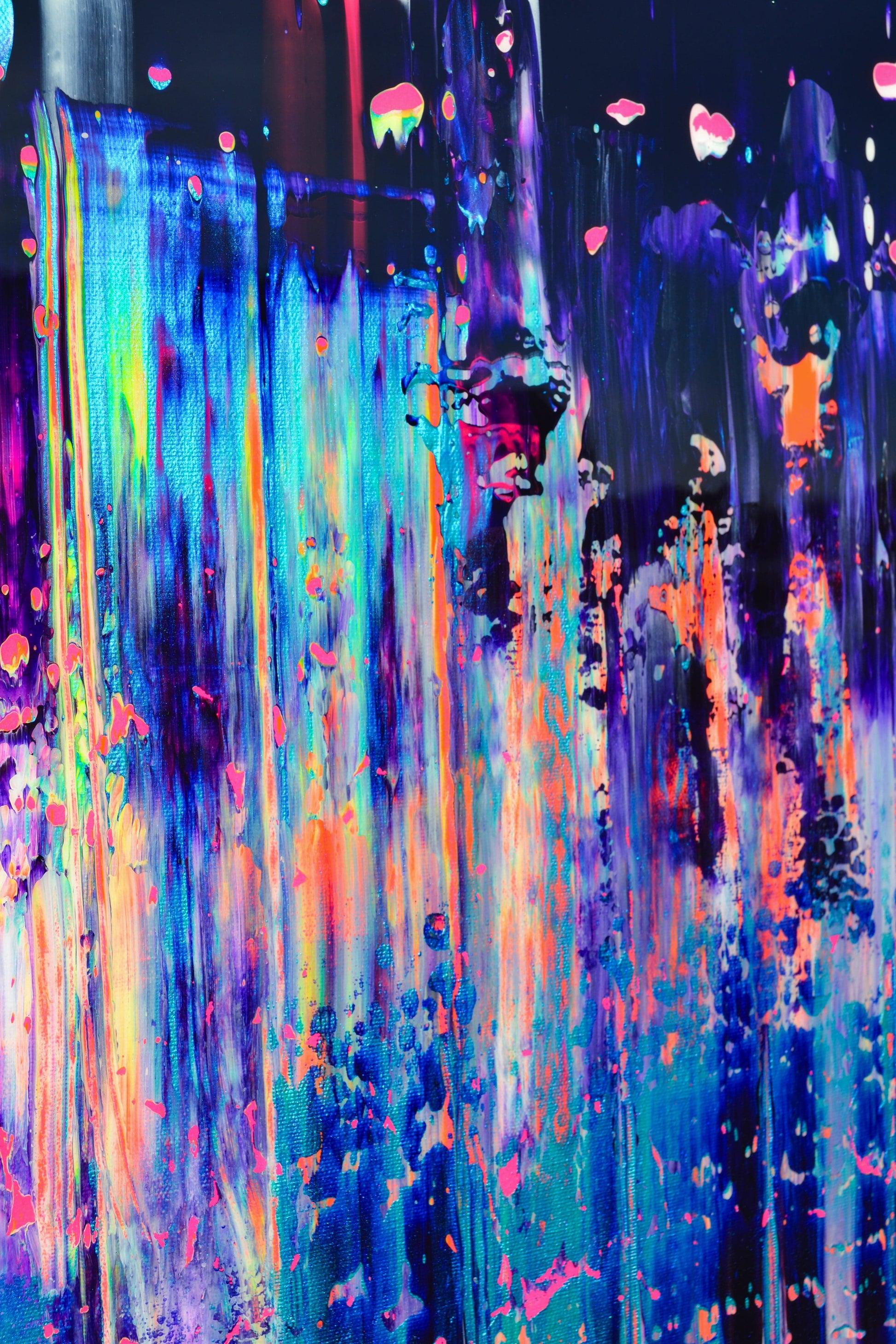 Isabelle Beaubien Oeuvre original - Peinture 42x42 Teal my heart