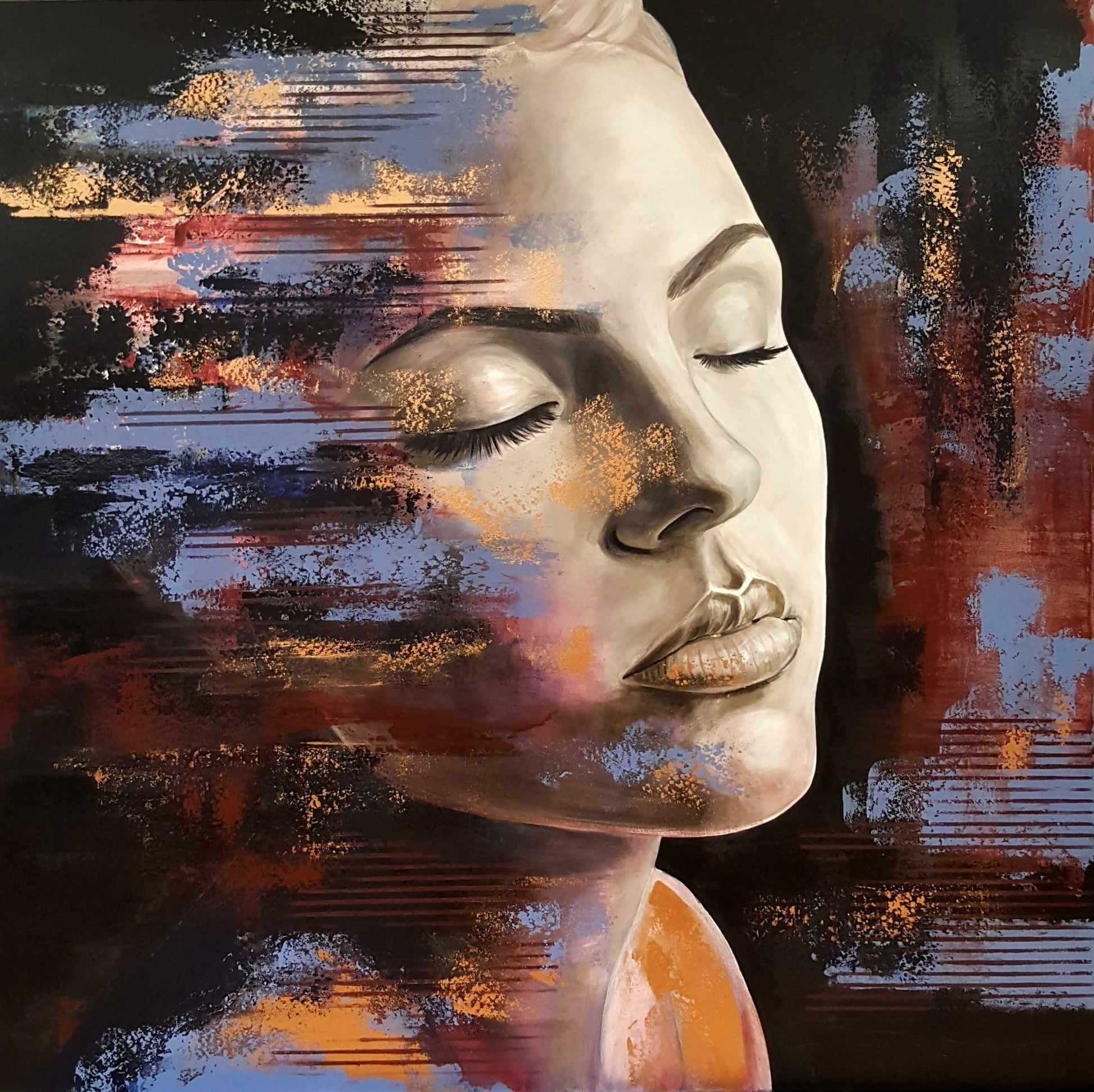 Isabelle Filion Oeuvre original - Peinture 42x42 La traversée