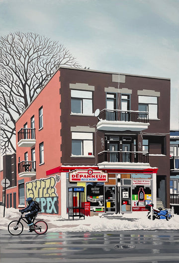 Jason Wasserman Oeuvre original - Peinture 36x24 Raincheck