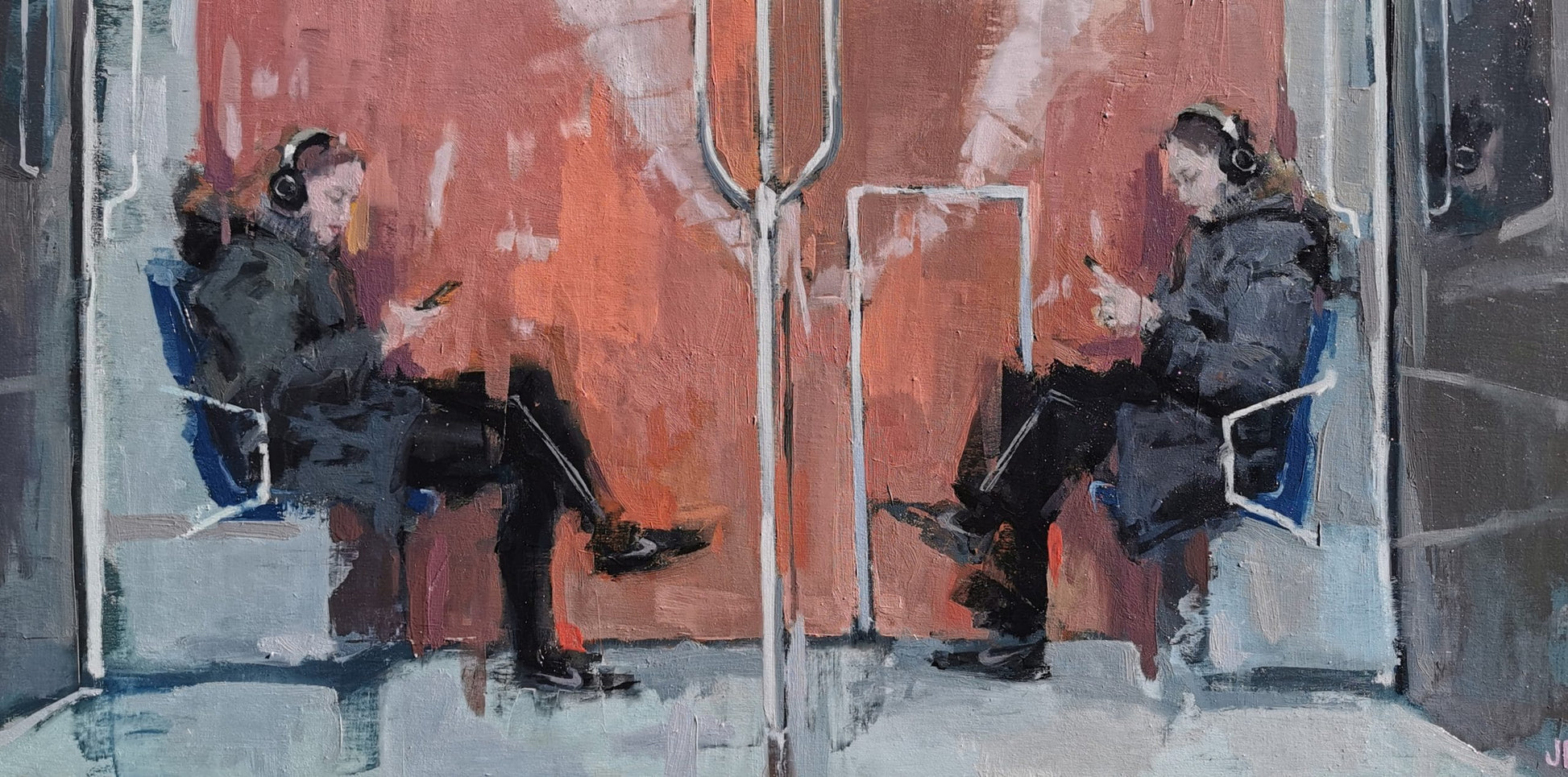Jeremy Price Oeuvre original - Peinture 24x48 Could We Speak About Time In A Meaningful Way