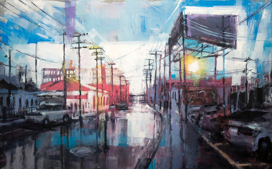 Jeremy Price Oeuvre original - Peinture 30x48 Exactly Like Where You Are Right Now