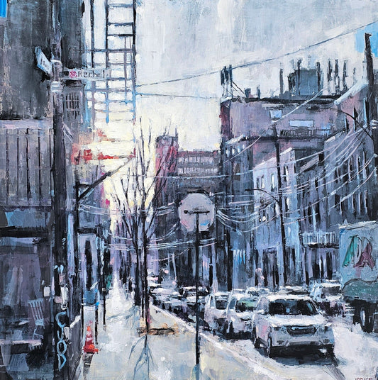 Jeremy Price Oeuvre original - Peinture 36x36 Rachel and St-Dominique