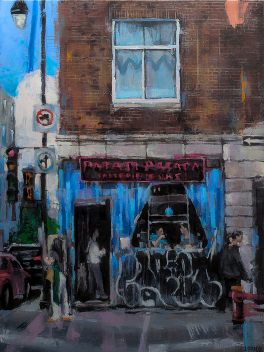 Jeremy Price Oeuvre original - Peinture 40x30 Rachel and St-Laurent