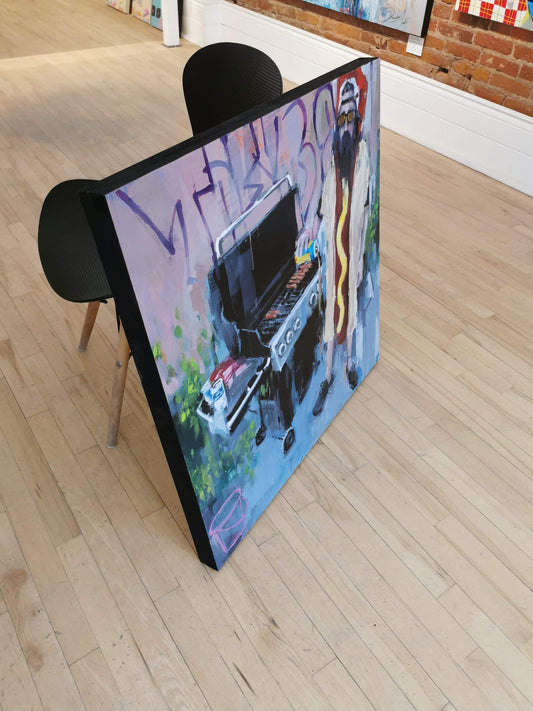 Jeremy Price Oeuvre original - Peinture 30x30 Real Saint-Henri Stories 2