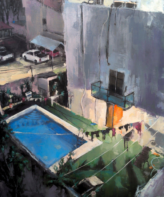 Jeremy Price Oeuvre original - Peinture 36x30 Things Just Keep Happening