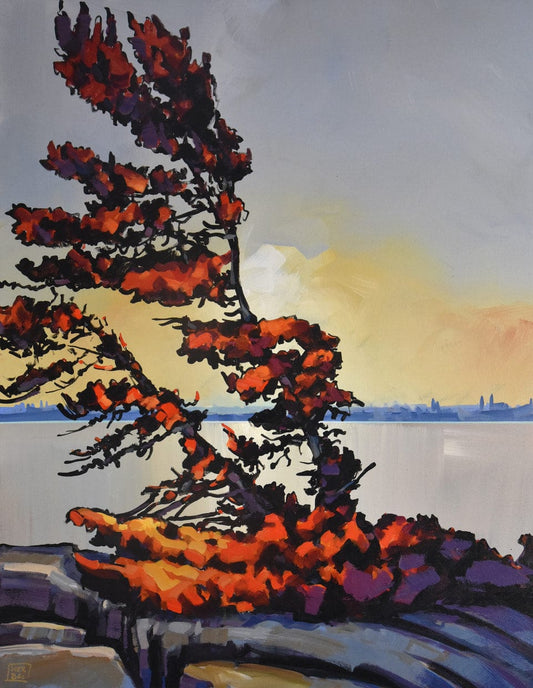 Jerzy Werbel Oeuvre original - Peinture 48x36 The Final Frontier