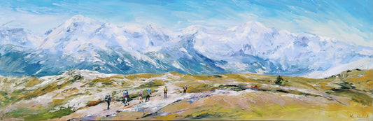 Manon Marchand Oeuvre original - Peinture 24x72 Esprit d'équipe