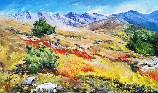 Manon Marchand Oeuvre original - Peinture 36x60 Faire le plein de couleurs