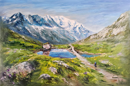 Manon Marchand Oeuvre original - Peinture 40x60 Mont Blanc