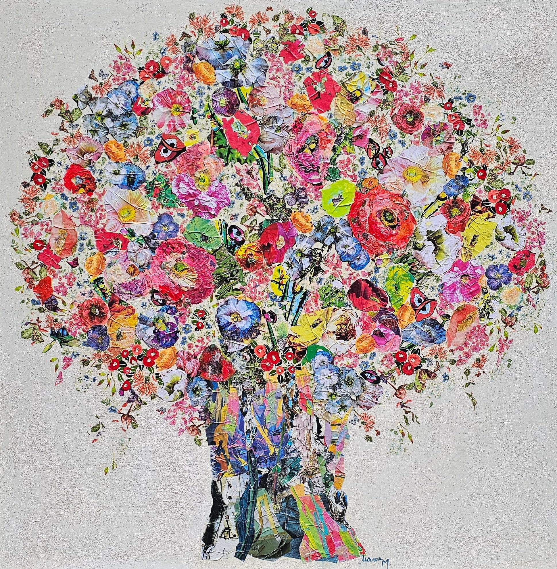 Manuela Moldovan Oeuvre original - Techniques mixtes 40x40 Poppies in 2025