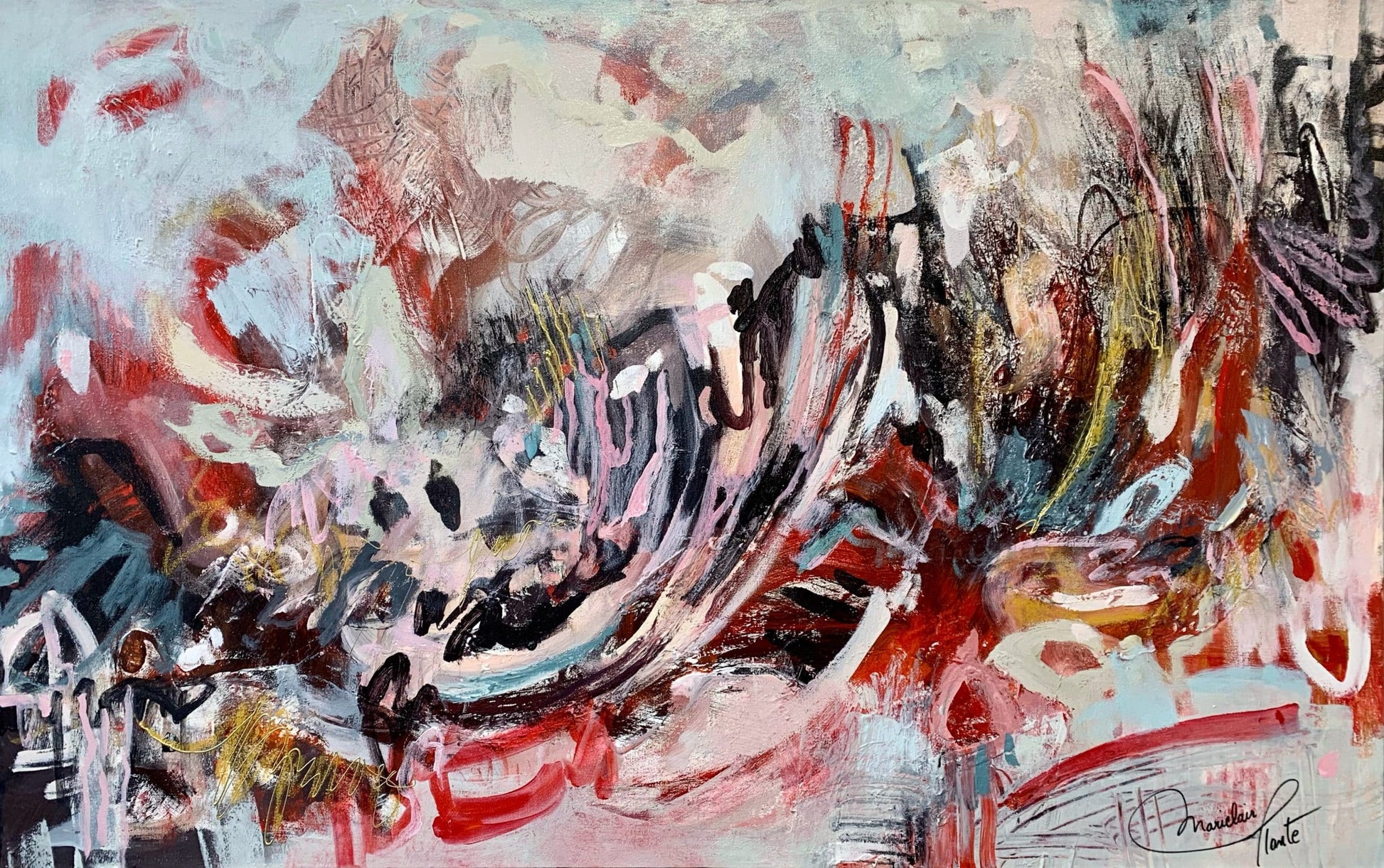 Mariclair Plante Oeuvre original - Peinture 30x48 Enmène-moi loin