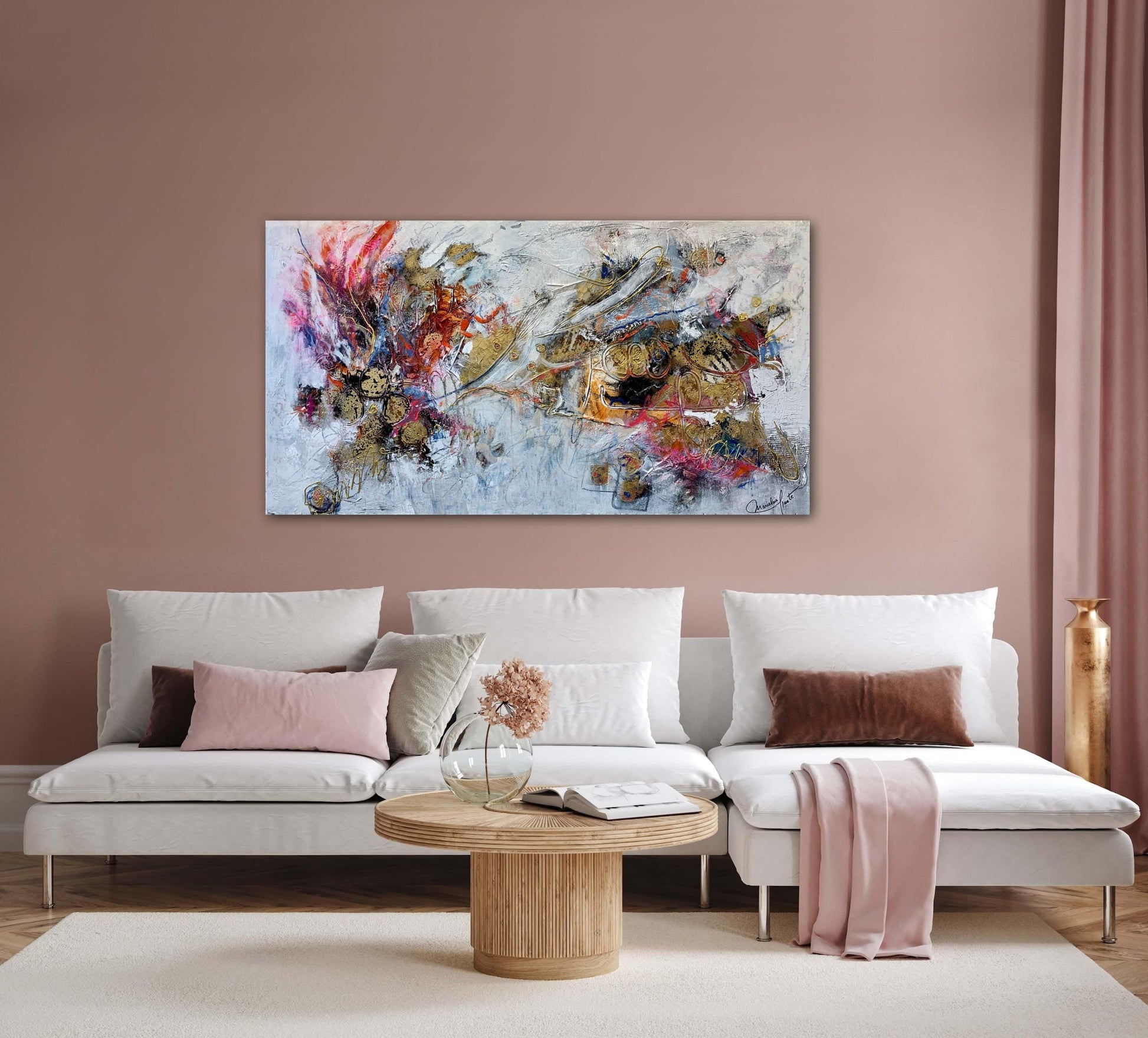 Mariclair Plante Oeuvre original - Peinture 28x52 Fête foraine