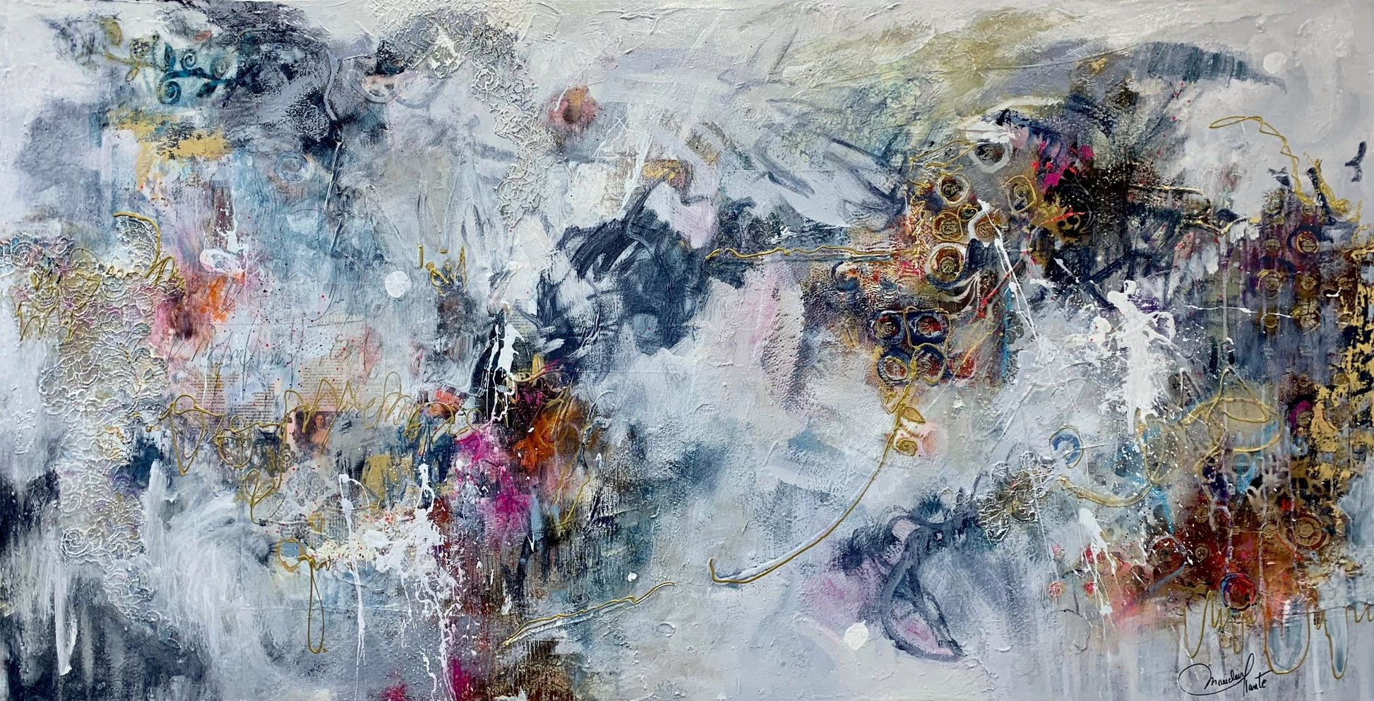 Mariclair Plante Oeuvre original - Peinture 36x72 Had She Known