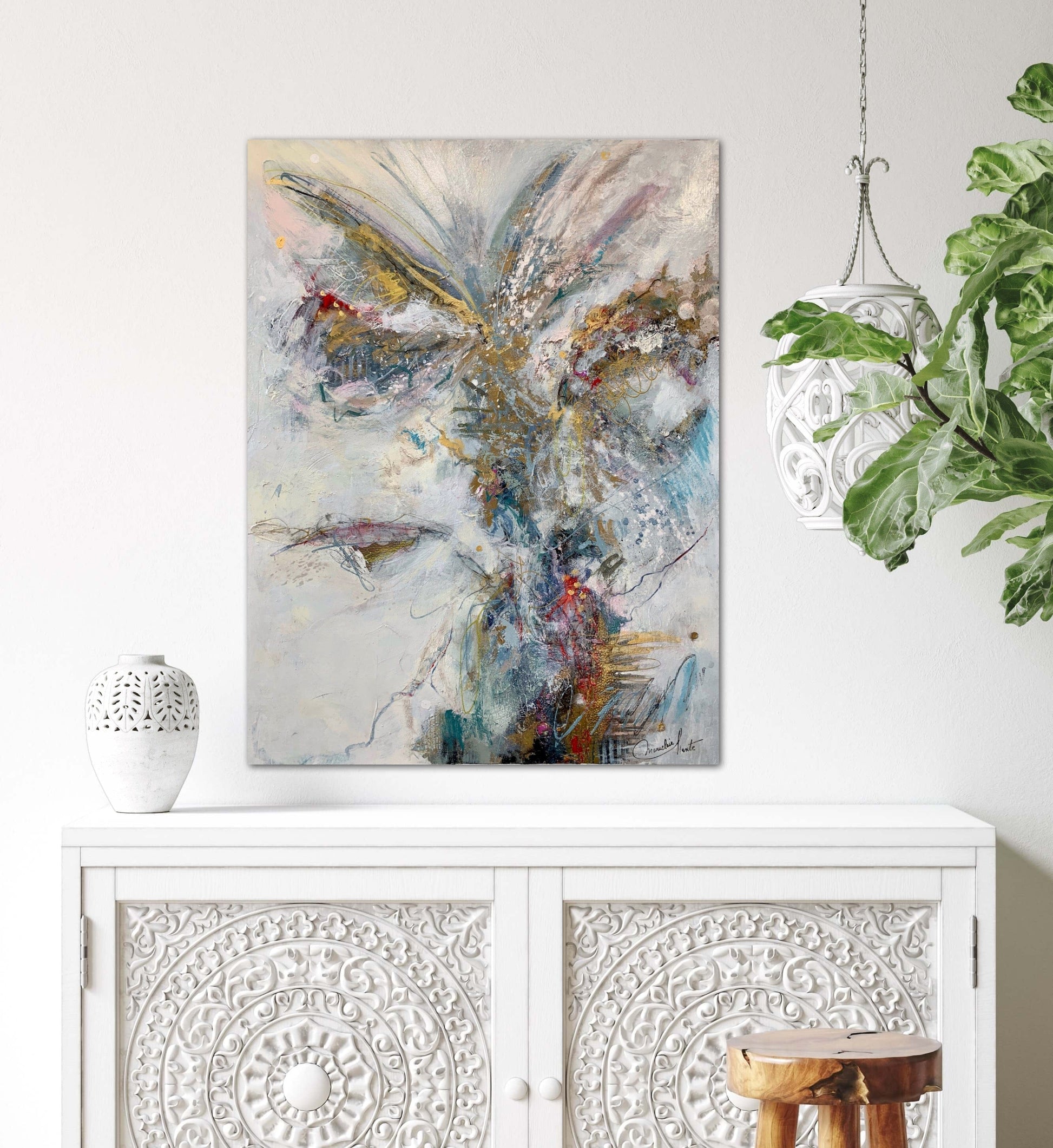 Mariclair Plante Oeuvre original - Peinture 40x30 Parfois je rêve de m'envoler