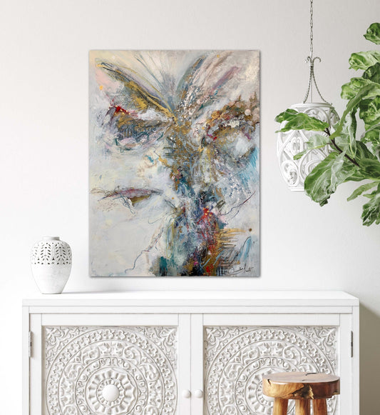 Mariclair Plante Oeuvre original - Peinture 40x30 Parfois je rêve de m'envoler