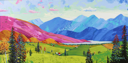 Marnier Oeuvre original - Peinture 30x60 La source