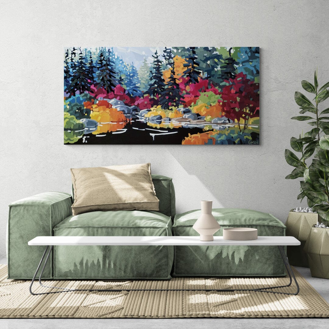 Martine Chassé Oeuvre original - Peinture 30x60 Naturellement diversifié