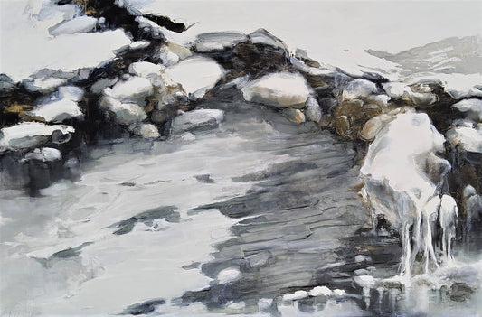 Martine Cloutier Oeuvre original - Peinture 40x60 Gracieuse simplicité
