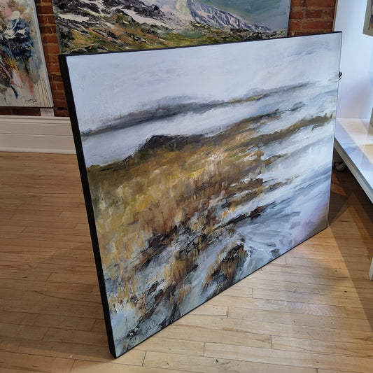 Martine Cloutier Oeuvre original - Peinture 36x48 Herbes d'or