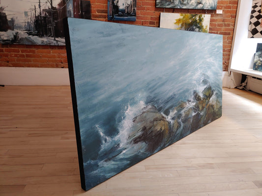 Martine Cloutier Oeuvre original - Peinture 30x60 La traverse