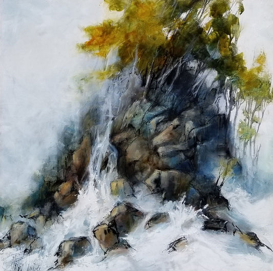 Martine Cloutier Oeuvre original - Peinture 30x30 Le moment