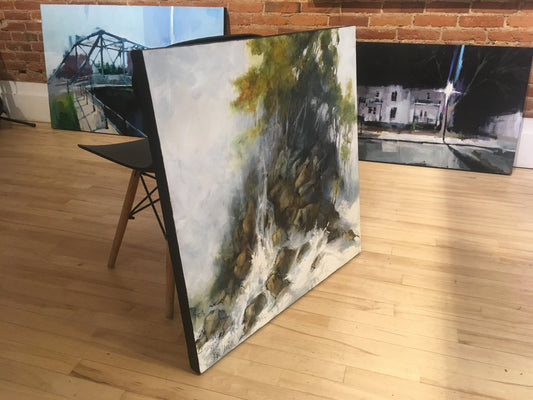 Martine Cloutier Oeuvre original - Peinture 30x30 Le moment