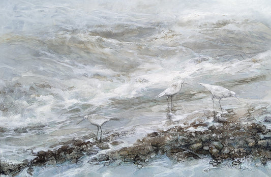 Martine Cloutier Oeuvre original - Peinture 40x60 Trempette matinale