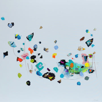 Nabz Oeuvre original - Peinture 40x40 Festive on a Tuesday