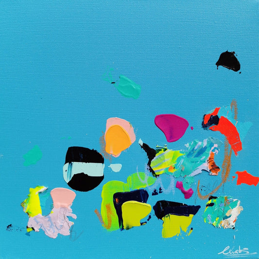 Nabz Oeuvre original - Peinture 12x12 Freedom at Sunset