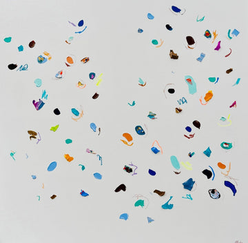 Nabz Oeuvre original - Peinture 42x42 Orange 318