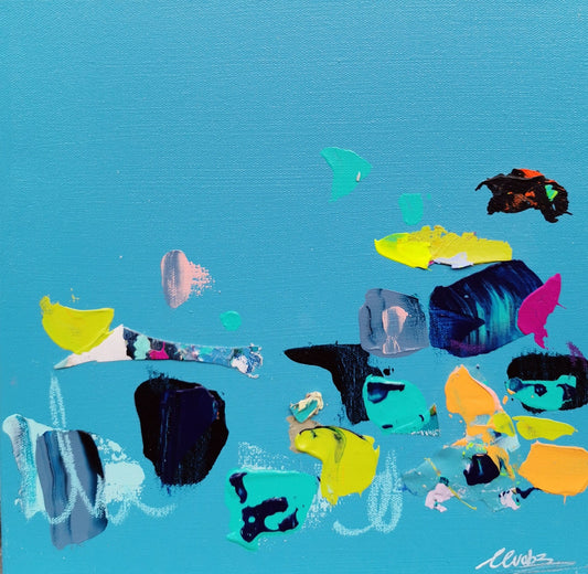 Nabz Oeuvre original - Peinture 12x12 Sitting With you