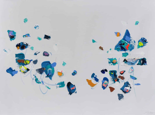 Nabz Oeuvre original - Peinture 30x40 Standing on the Edge of The Quay