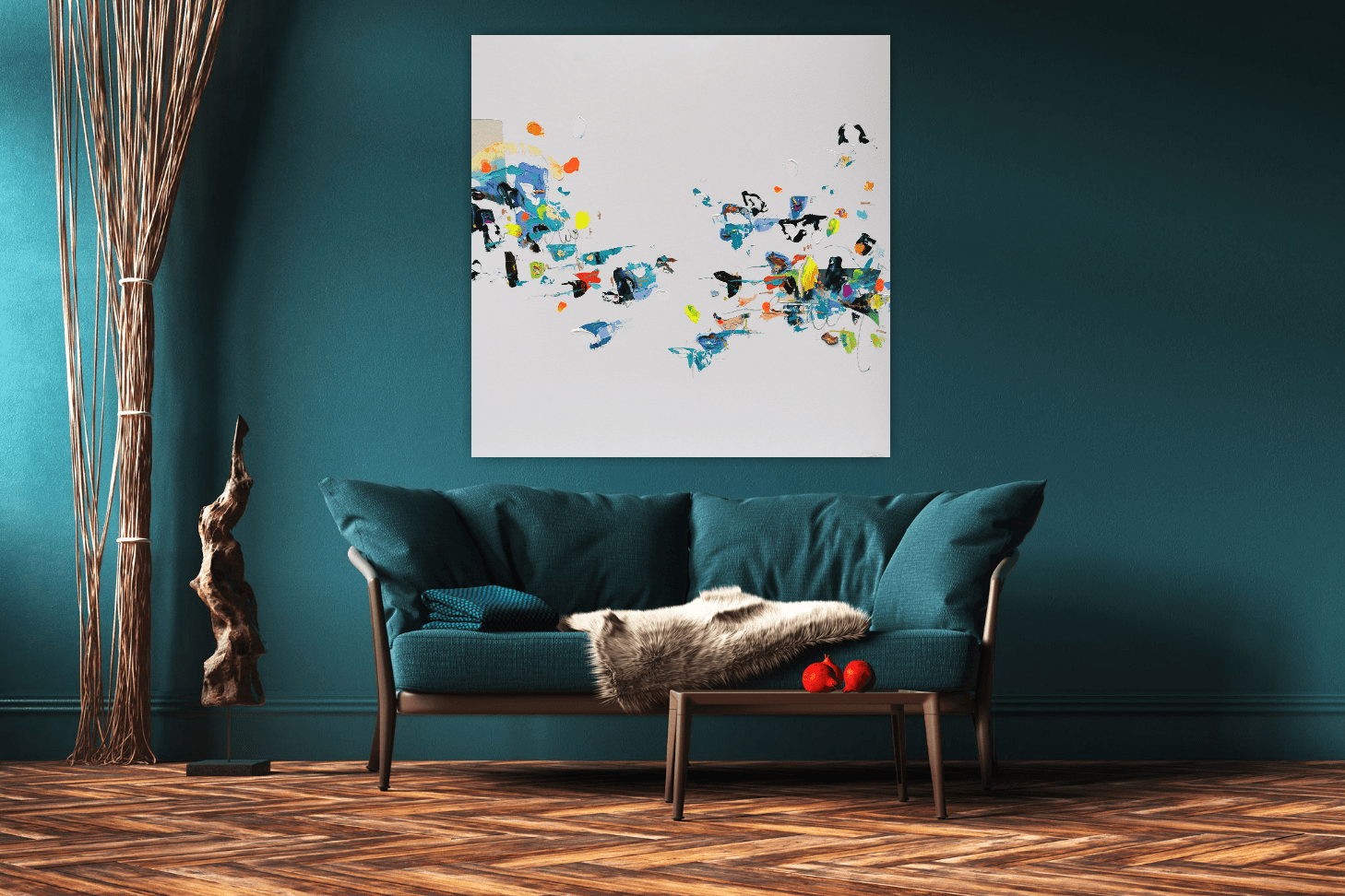 Nabz Oeuvre original - Peinture 48x48 Sundown Orez Lisbon