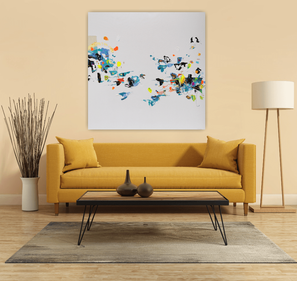 Nabz Oeuvre original - Peinture 48x48 Sundown Orez Lisbon