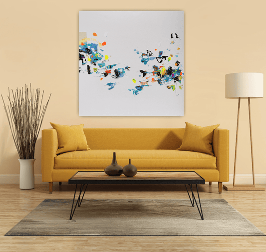 Nabz Oeuvre original - Peinture 48x48 Sundown Orez Lisbon