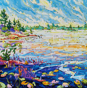 Noémie L. Côté Oeuvre original - Peinture 30x30 Delightful 2