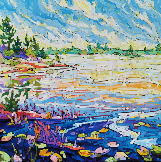 Noémie L. Côté Oeuvre original - Peinture 30x30 Delightful 2