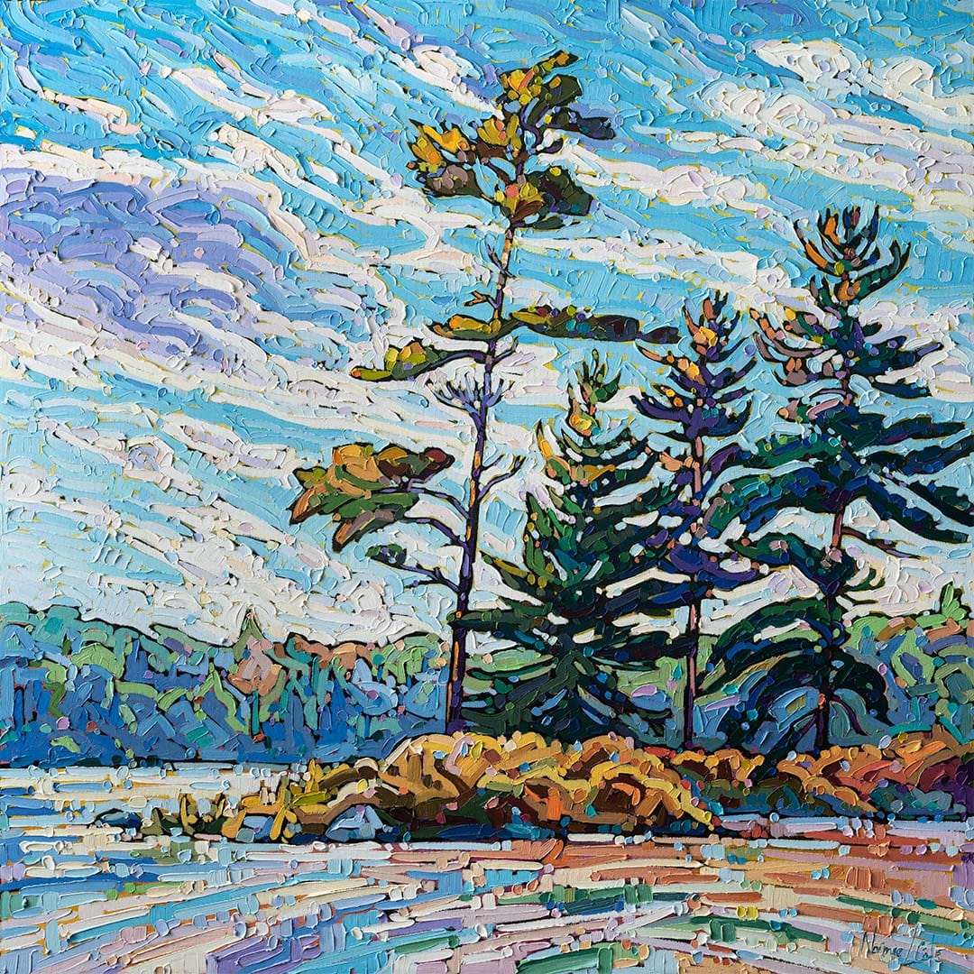Noémie L. Côté Oeuvre original - Peinture 36x36 Late Summer Island