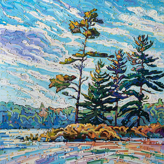 Noémie L. Côté Oeuvre original - Peinture 36x36 Late Summer Island