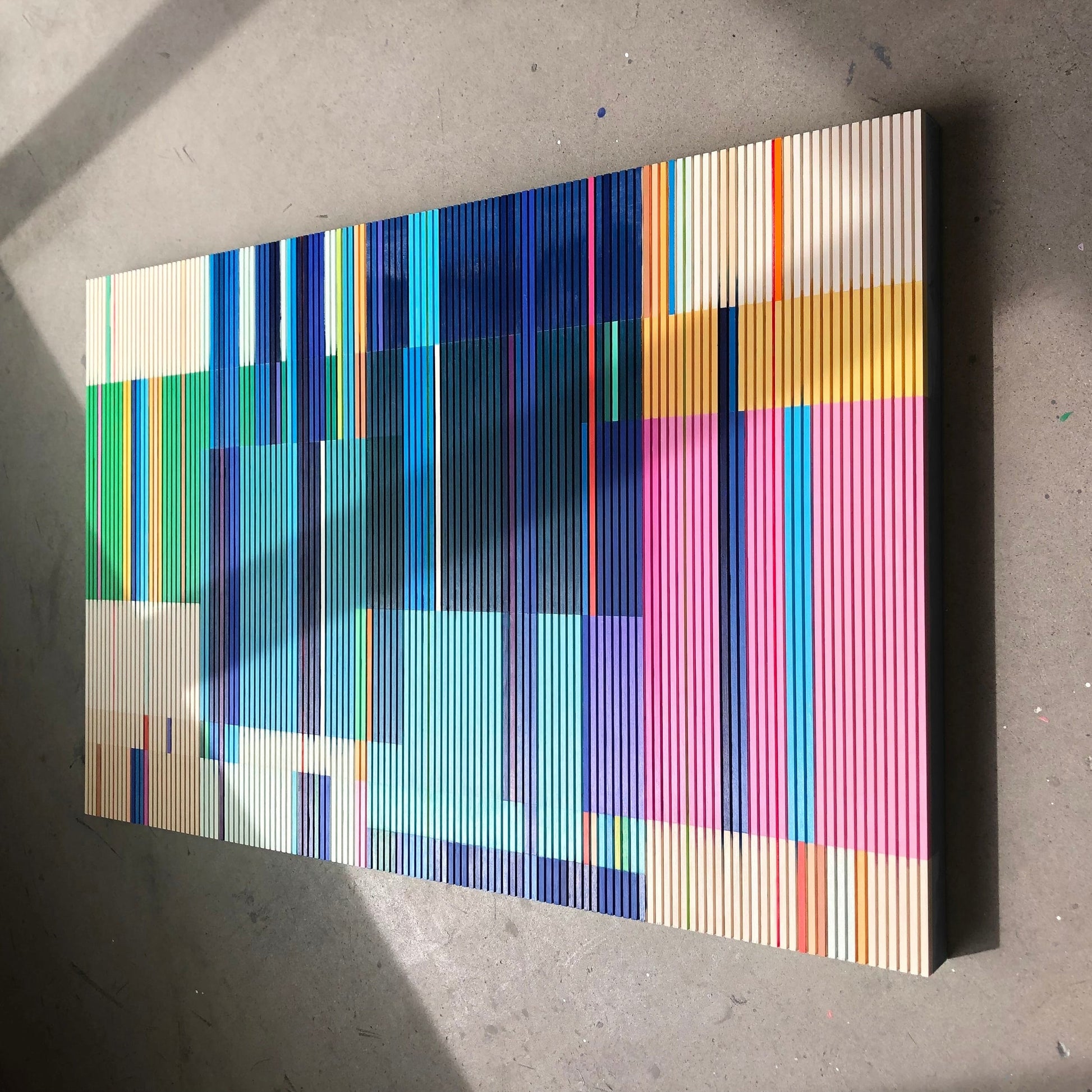 Patrick Déziel Oeuvre original - Peinture 30x48 Dialogue numérique