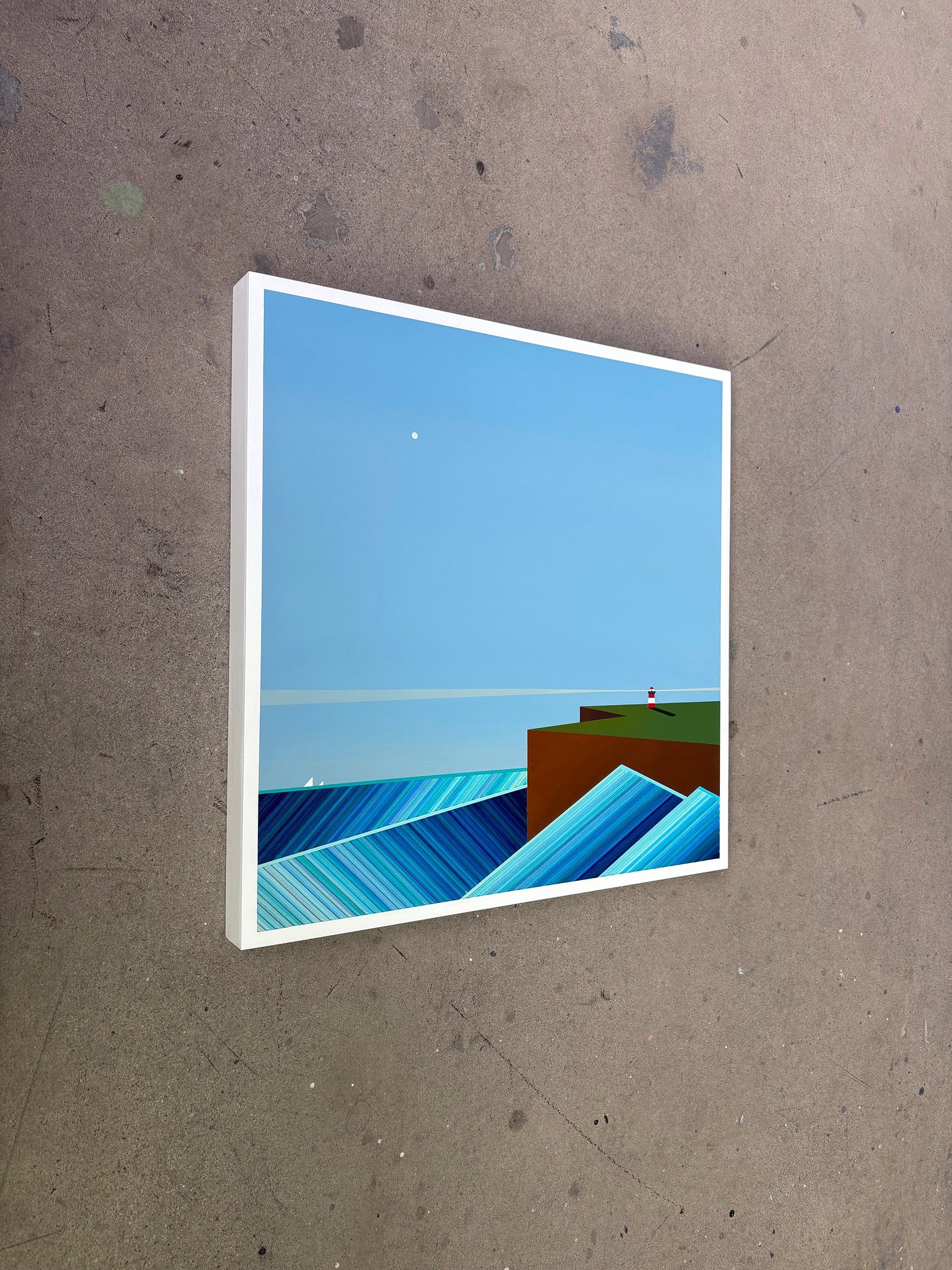 Patrick Déziel Oeuvre original - Peinture 24x24 Gardien de la mer