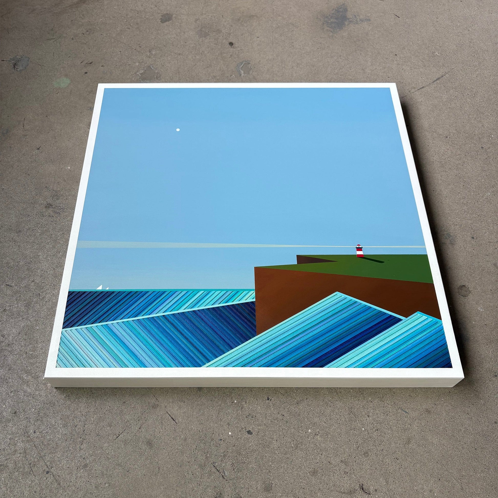 Patrick Déziel Oeuvre original - Peinture 24x24 Gardien de la mer