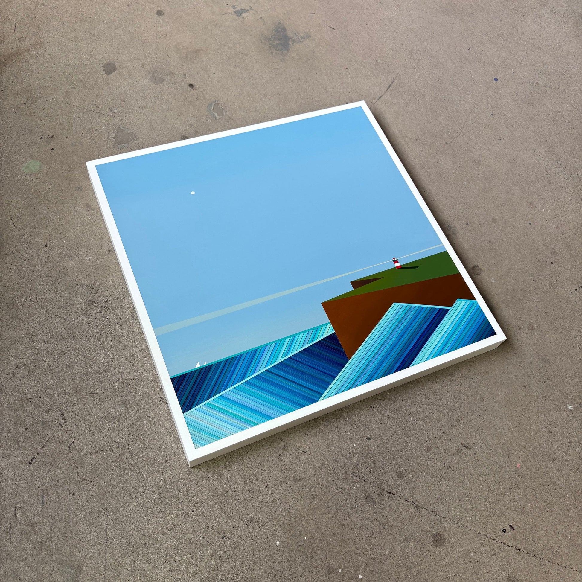 Patrick Déziel Oeuvre original - Peinture 24x24 Gardien de la mer